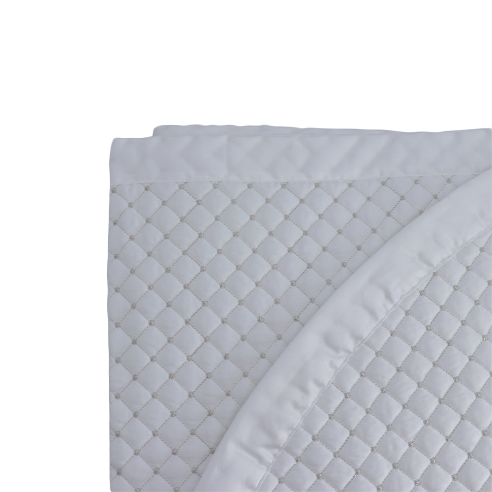 Dea Vicky Ricraso Bed Cover Set 5 Pcs White&Silver 270X270 cm | Beddings Dea Vicky Ricraso Bed Cover Set 5 Pcs White&Silver 270X270 cm | Beddings