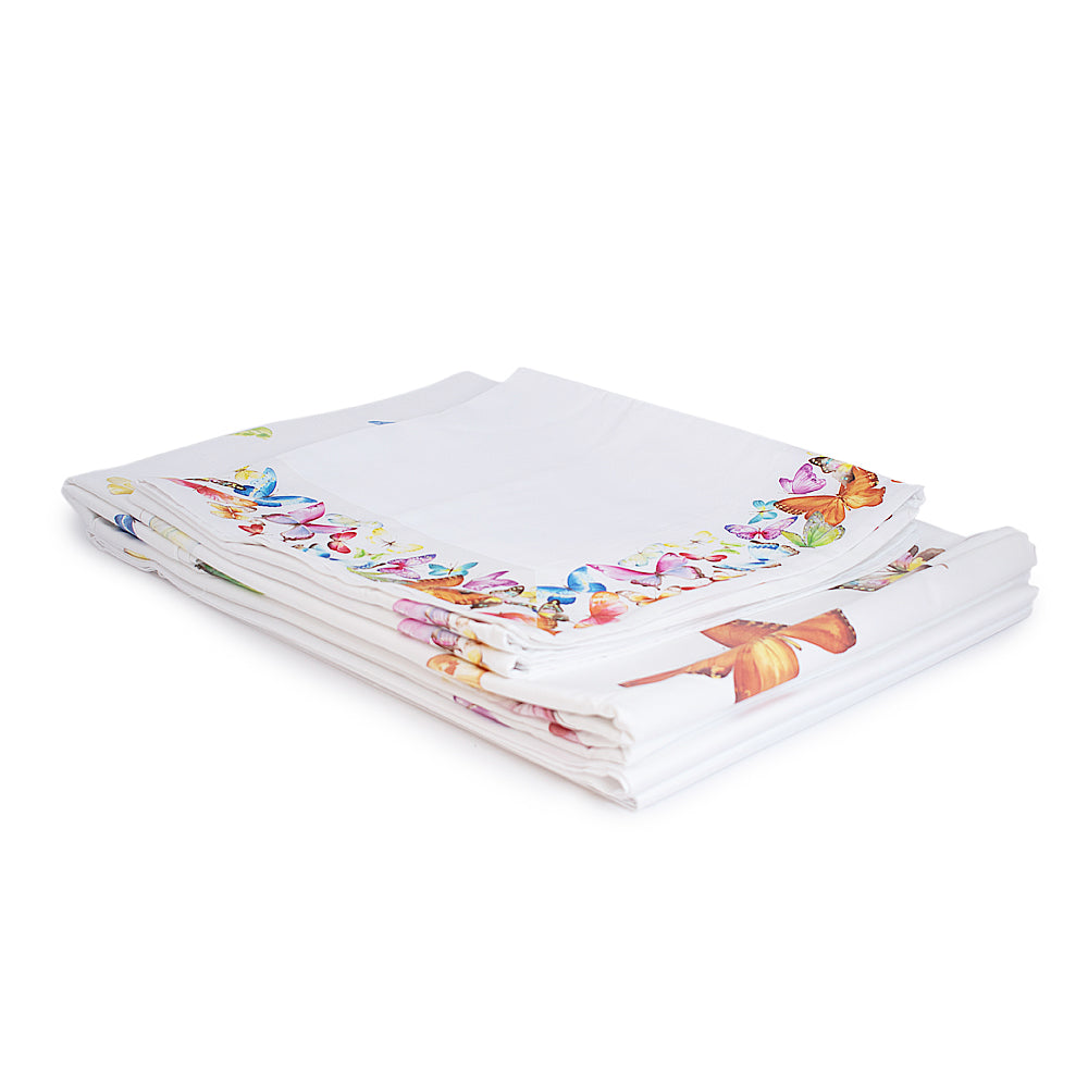 Dea Farfalle Stampa All Over Revraso Duvet Set White 240X220 cm | Beddings Dea Farfalle Stampa All Over Revraso Duvet Set White 240X220 cm | Beddings