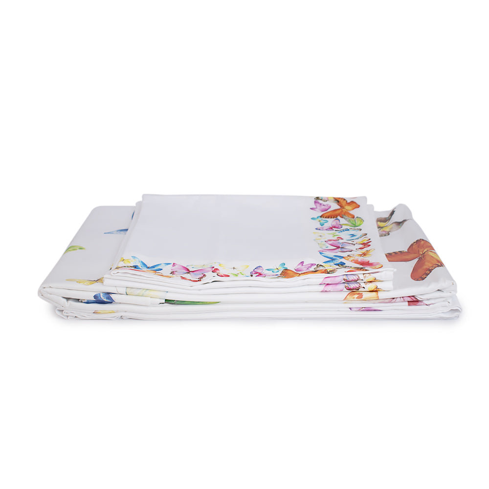 Dea Farfalle Stampa All Over Revraso Duvet Set White 240X220 cm | Beddings Dea Farfalle Stampa All Over Revraso Duvet Set White 240X220 cm | Beddings