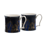 Decoration One New Bone 400cc Mug Faces Set of 2