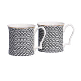 Decoration One  New Bone 400cc Mug Motif Set of 2