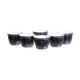 Decoration One New Bone 90cc Arabic Cup Faces Set of 6