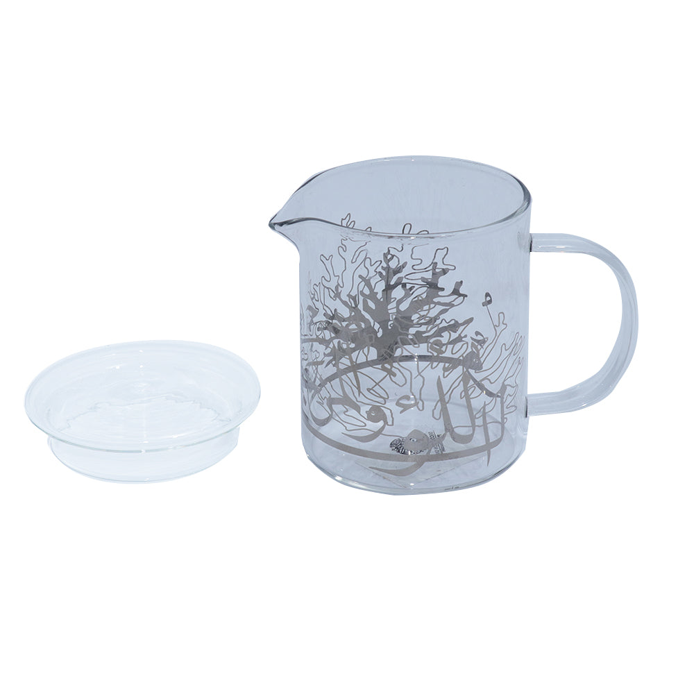 Decoration One Glass Milk Cup Pearl-Coral-Platinum | Drinkware Decoration One Glass Milk Cup Pearl-Coral-Platinum | Drinkware