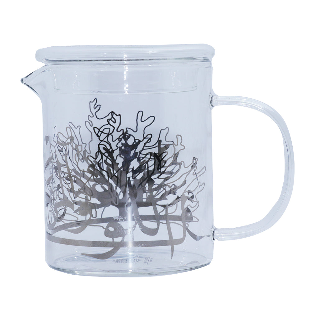 Decoration One Glass Milk Cup Pearl-Coral-Platinum | Drinkware Decoration One Glass Milk Cup Pearl-Coral-Platinum | Drinkware