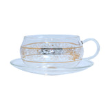 Decoration One Cup And Saucer Pearl-Coral-Gold - Blue Salon