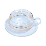Decoration One Cup And Saucer Pearl-Coral-Gold - Blue Salon