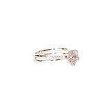Digo Ring 18 Carat White Gold Brilliant & Rose Cut Diamonds Size 6.5