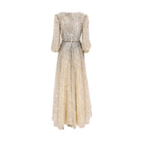 MAC DUGGAL Balloon Sleeves Sequence Gown in Tulle SS22