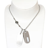 Diesel Men's Necklace With Two Oval Pendant 