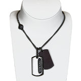 Diesel Men's Necklace Base Metal With Gun Metal ColorÂ & 2 Different Style Of Pendant