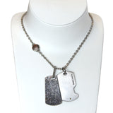 Diesel Men's Necklace Stainless Steel With 2Pcs. Pendant