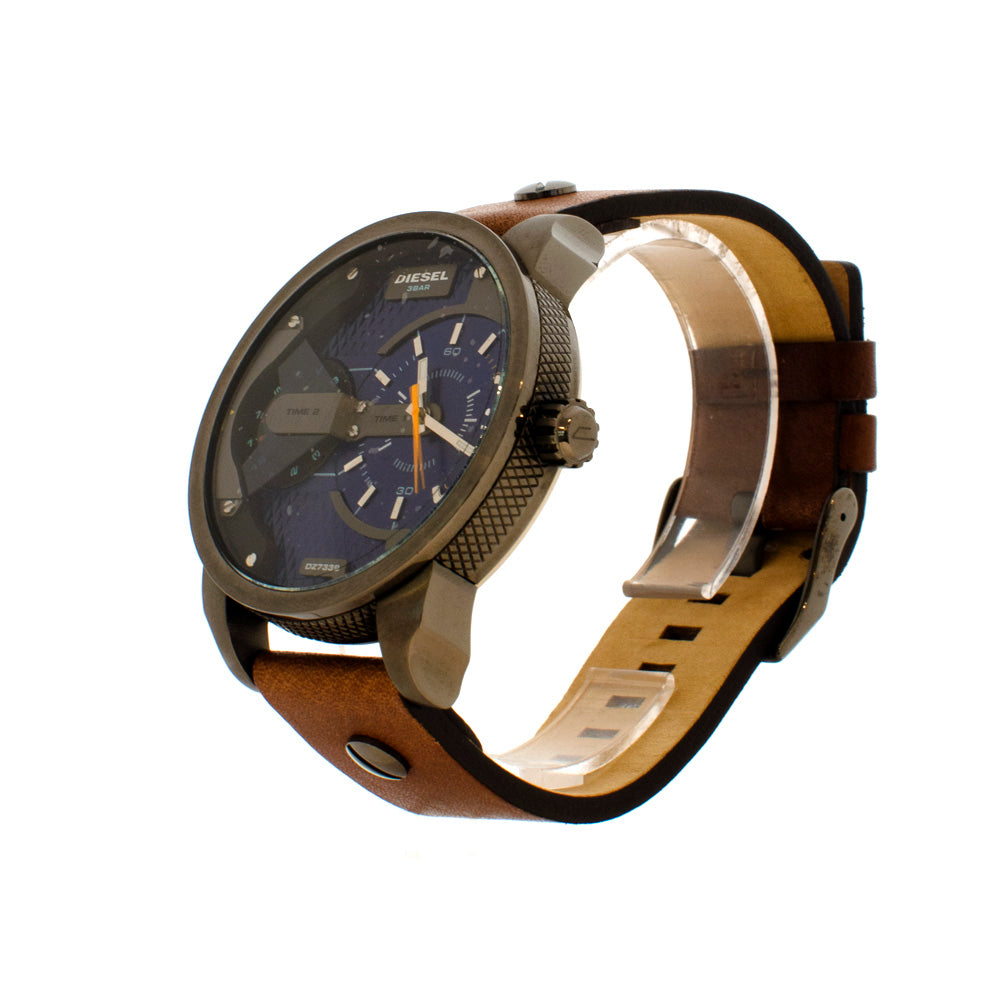 Diesel Men's Watch With 2 Time Zone & Dark Brown Leather Strap | Fashion Watches | GCC | Mens | Mens Watches | SP Diesel Men's Watch With 2 Time Zone & Dark Brown Leather Strap | Fashion Watches | GCC | Mens | Mens Watches | SP