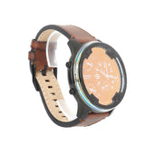 ساعة ديزل رجالية ثلاثية التوقيت مع هيكل اسود مع مينا سوداء و حزام بني اسود