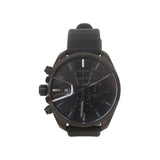ساعة ديزل كرونوغراف رجالية مع مينا سوداء مع تاريخ وحزام مطاطي اسود
