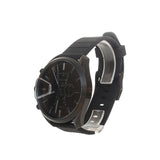 ساعة ديزل كرونوغراف رجالية مع مينا سوداء مع تاريخ وحزام مطاطي اسود