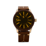 Diesel Men's Watch With Brown Leather Strap & Case - Blue Salon