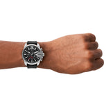 Diesel Men's Baby Chief Chronograph Black Leather Watch