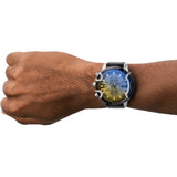 Diesel Men's Griffed Chronograph Black Leather Watch