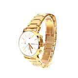 Dkny Gold Plated Analog Watch With Metal Bracelet