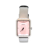 ساعة دي كاي ان واي نسائية مع مينا زهرية و حزام جاد رمادي