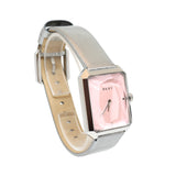 ساعة دي كاي ان واي نسائية مع مينا زهرية و حزام جاد رمادي