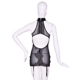 دريم جيرل فستان نوم دنتيل اسود مقاس  xl