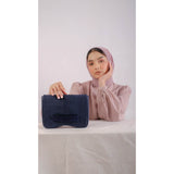 Kyra Let Me Talk Navy Blue Clutch Bag