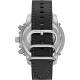 Diesel Men's Griffed Chronograph Black Leather Watch