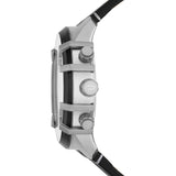 Diesel Men's Griffed Chronograph Black Leather Watch