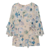Elisabetta Franchi Light Peach And Blue Dress Size XS