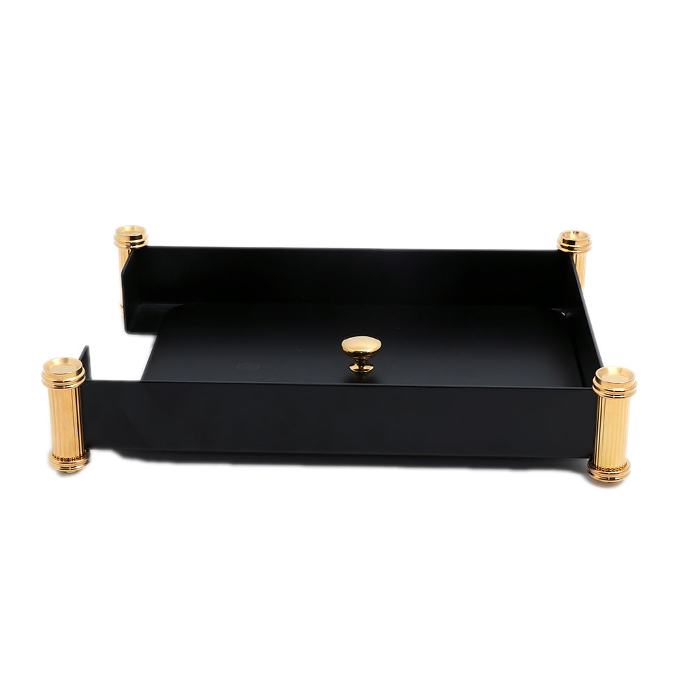 El Casco Cover For Letter Tray Gold Black | Desk Accessories El Casco Cover For Letter Tray Gold Black | Desk Accessories