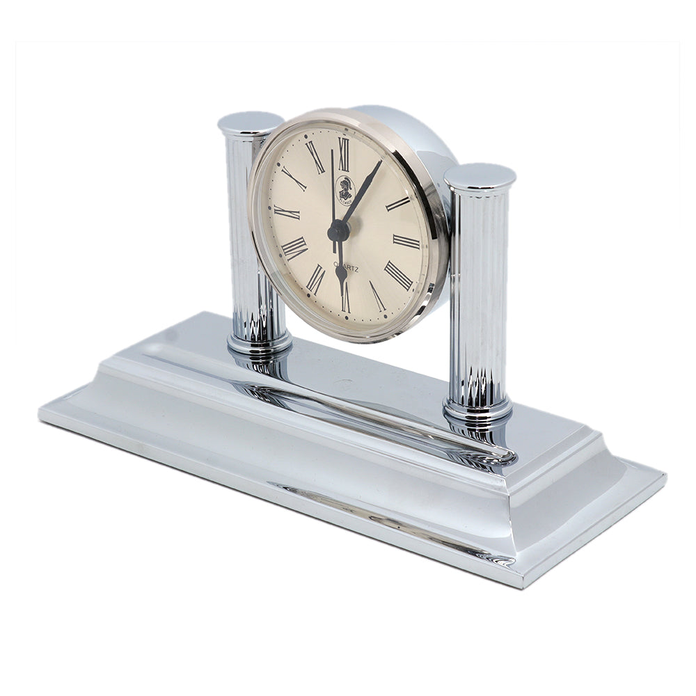 El Casco Clock Pen Holder Chrome | Desk Accessories El Casco Clock Pen Holder Chrome | Desk Accessories