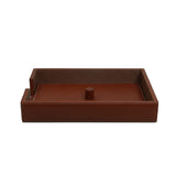 El Casco Leather Letter Tray With Cover