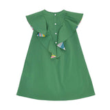 Emilio Pucci Ruffled Trim Green Dress SS22