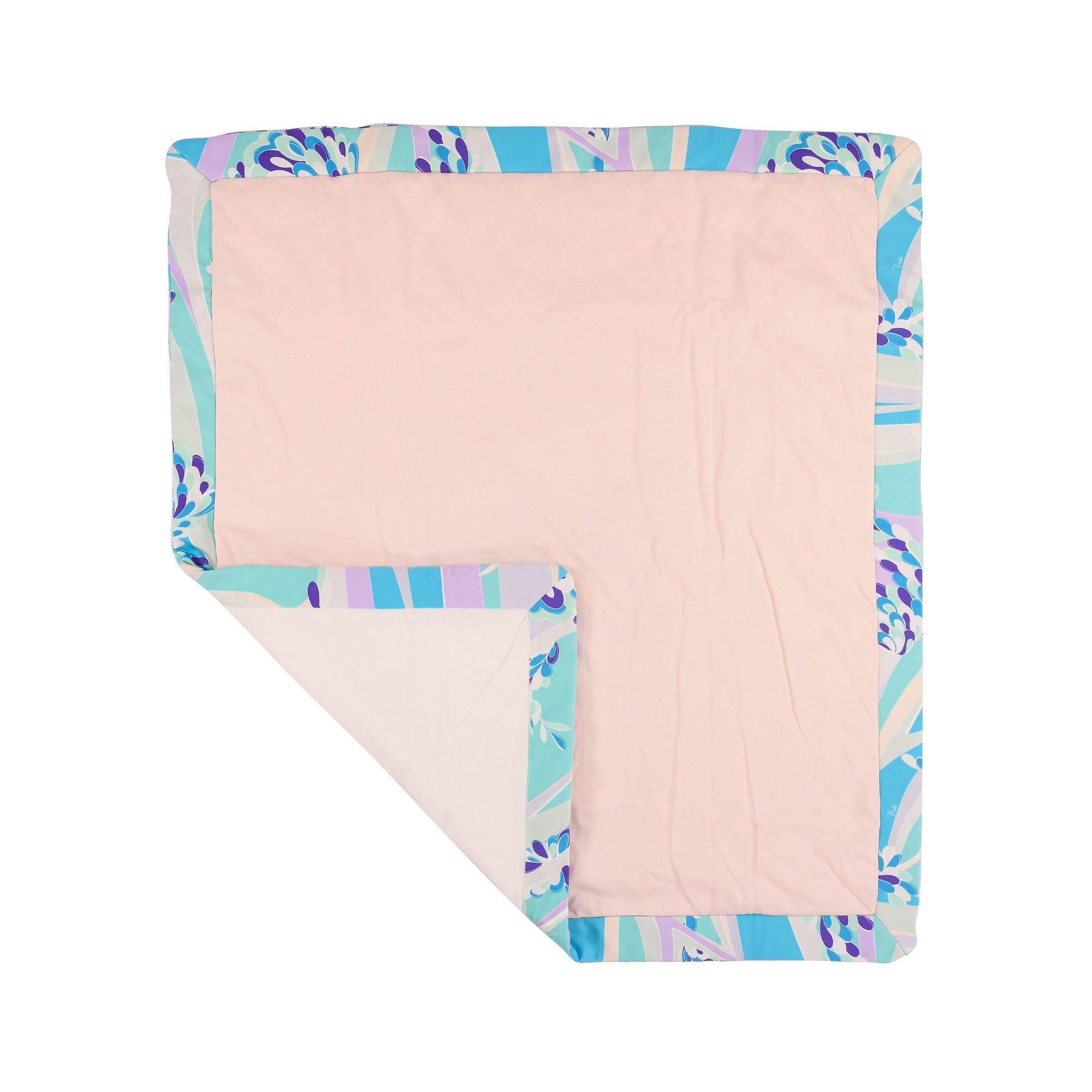 Emilio Pucci Kids Reversible Multicolor Baby Blanket AW22 – Blue Salon