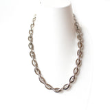 Esprit Necklace Silver Oval Shape Chain With Stone 9.25 Silver