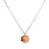Esprit Necklace Silver Color Stainless SteelÂ  With Round Pendant With Orange Color