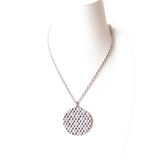 Esprit Necklace Silver Chain With Round Pendant With Stone