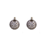 Esprit Earrings Silver Color Round Design With Stone 9.25 Silver