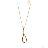 Esprit Necklace Long Gold Chain With Oval Shape Pendant