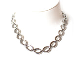 Esprit Necklace Silver Oval Shape With Chain Glowsy Finish