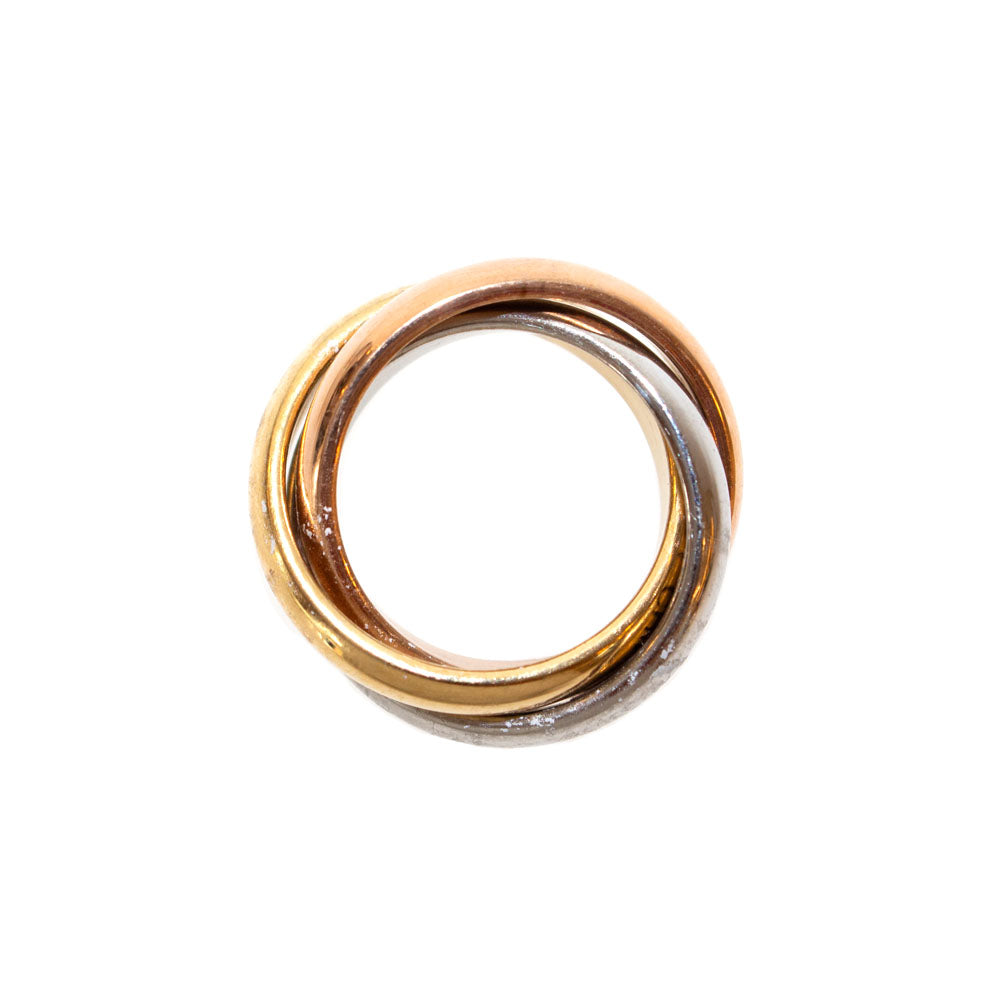 Esprit Ring 3 S Rosegold With Silver Ip Gold PuzzelÃ¢Â Style Size 9.25