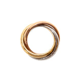 Esprit Ring 3 S Rosegold With Silver Ip Gold PuzzelÃ¢Â Style Size 9.25