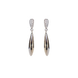 Esprit Earrings Silver Color With Oval Shape Dangling Style &  Stones 925 Silver
