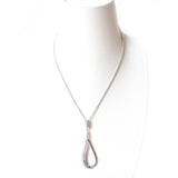 Esprit Necklace Silver Chain With Oval Shape Pendantt With Stone
