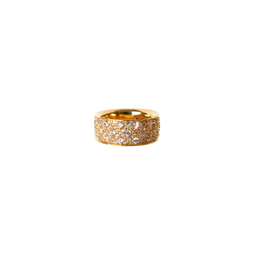 Esprit Ring Ip Gold With Stone Design Size 8