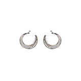 Esprit Earrings Silver Color Round Shape With Stone