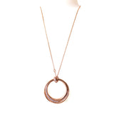 Esprit Necklace Rose Gold Chain With Round Pendant With Stone