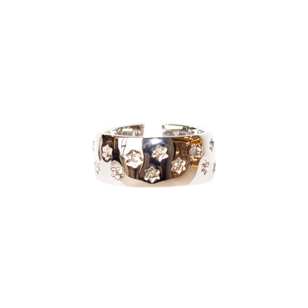Esprit Ring Silver ColorÂ Thick Style With Stone Design