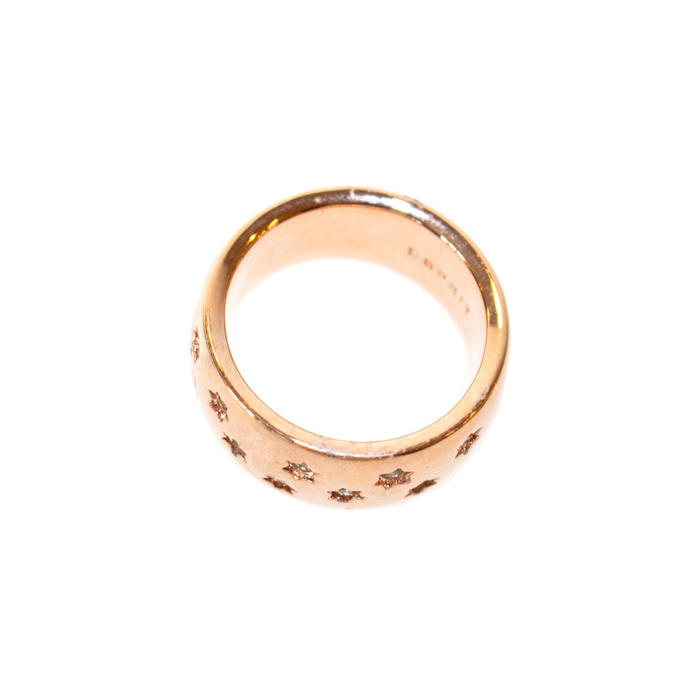 Esprit Ring Ip RosegoldÂ Thick Style With Stone